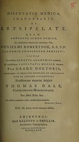 view Disputatio medica inauguralis, de erysipelate / [Thomas Dale].