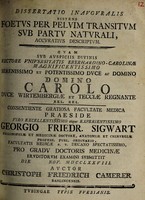 view Dissertatio inauguralis sistens foetus per pelvim transitum sub partu naturali, accuratius descriptum ... / [Christoph Friedrich Camerer].