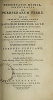 view Dissertatio medica, inauguralis, de puerperarum febre ... / Eruditorum examini subjicit Joannes Pentland, Hibernus.