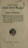 view Nouwkeurige beschouwing van de koey-pokskens ... / opgesteld door J. Jaequemyns.