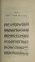 view On the local action of poisons / by Charles Cogswell.