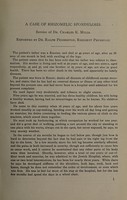 view A case of rhizomelic spondylosis : service of Dr. Charles K Mills / reported by Ralph Pemberton, resident physician.