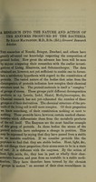 view A research into the nature and action of the enzymes produced by the bacteria / by Allan Macfadyen, M.D., B.Sc. (Ed.), Grocers' Research Scholar.