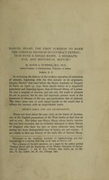 view Samuel Sharp, the first surgeon to make the corneal incision in cataract extraction with a single knife : a biographical and historical sketch / by Alvin A. Hubbell, M.D., Ph.D., Clinical Professor of Ophthalmology, University of Buffalo.