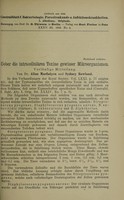 view Ueber die intracellulären Toxine gewisser Mikroorganismen : vorläufige Mitteilung / von Dr. Allan Macfadyen und Sydney Rowland.