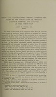 view Study XVII : experimental chronic nephritis produced by the combination of chemical (uranium nitrate) and bacteria (b. coli communis) / James P. O'Hare, M.D. Boston.