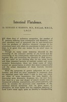 view Intestinal flatulence / by Howard F. Warner, M.B., B.S.Lond., M.R.C.S., L.R.C.P.