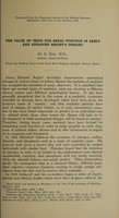 view The value of tests for renal function in early and advanced Bright's disease / by R. Fitz, M.D., Boston, Massachusetts.