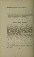 view A study of the late effect of division of the pulmonary branches of the vagus nerve on the gaseous metabolism, gas exchange, and respiratory mechanism in dogs / by Walter M. Boothby, Boston, and V.N. Shamoff, Petrograd from the surgical service and respiration laboratory of the Peter Bent Brigham Hospital, Boston, Mass.