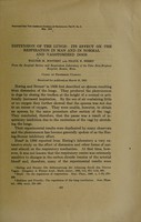 view Distension of the lungs : its effect on the respiration in man and in normal and vagotomized dogs / by Walter M. Boothby and Frank B. Berry.