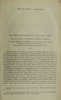 view Sir John Richardson, C.B., M.D., LL.D., F.R.S. : the naturalist of the Naval Medical Service / by Sir Humphry Rolleston, Bt., K.C.B, M.D., D.C.L., LLD., Physician in ordinary to H.M. the King, President of the Royal College of Physicians of London.