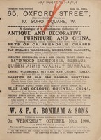 view Sales catalogue: Bonham & Sons