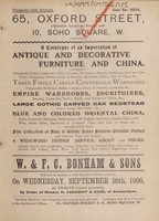 view Sales catalogue: Bonham & Sons