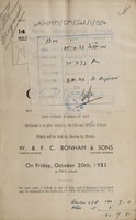 view Sales catalogue: Bonham & Sons