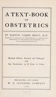 view A text-book of obstetrics / by Barton Cooke Hirst.