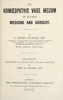 view The homeopathic vade mecum of modern medicine and surgery / by E. Harris Ruddock ; with clinical directory.
