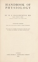 view Handbook of physiology / by W.D. Halliburton.