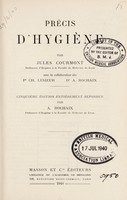 view Précis d'hygiène / par Jules Courmont [and others].