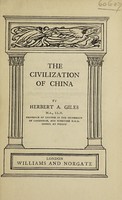 view The civilization of China / by Herbert A. Giles.