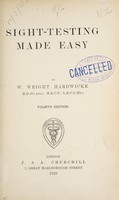 view Sight-testing made easy / by W. Wright Hardwicke.