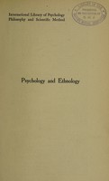 view Psychology and ethnology / by W.H.R. Rivers ; edited with preface and introduction by G. Elliott Smith.