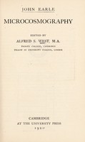 view Microcosmography / John Earle ; edited by Alfred S. West.