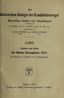 view Der Morbus Brunogallicus (1577) : ein Beitrag zur Geschichte der Syphilisepidemien / Tiberius von Györy.