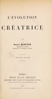 view L'évolution créatrice / par Henri Bergson.