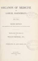 view Organon of medicine ... / by Samuel Hahnemann.