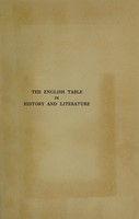 view The English table in history and literature / by Charles Cooper.