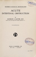 view Acute intestinal obstruction / by Monroe A. McIver.