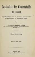 view Geschichte der Geburtshülfe der Neuzeit : zugleich als dritter Band des "Versuches einer Geschichte der Geburtshülfe" von Eduard von Siebold / von Rudolf Dohrn.