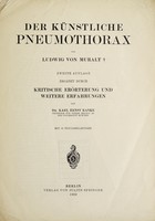 view Der künstliche Pneumothorax / von Ludwig von Muralt.