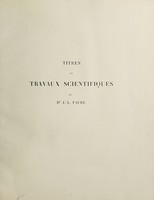 view Titres et travaux scientifiques du Dr J.-L. Faure / [Jean Louis Faure].