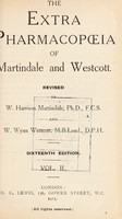 view The extra pharmacopœia of Martindale and Westcott.