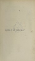 view Handbook of climatology / by Dr. Julius Hann. Part I. General climatology. Tr. with the author's permission from th 2d revised and enl. German ed., with additional references and notes, by Robert De Courcy Ward.