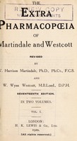 view The extra pharmacopœia of Martindale and Westcott.