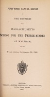 view Educational treatment of the feeble-minded / by Walter E. Fernald.