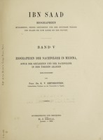 view Biographien Muhammeds, seiner Gefährten und der späteren Träger des Islams, bis zum Jahre 230 der Flucht / Hrsg. von E. Sachau.