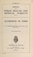view Aluminium in food / by G.W. Monier-Williams.