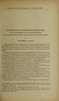 view Les réflexes d'automatisme médullaire et le phénomène des raccourcisseurs : leur valeur sémiologique, leur signification physiologique / par Pierre Marie et Ch. Foix.