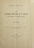 view Une clinique Grecque au Ve siècle : (vase attique de la Collection Peytel) / par E. Pottier.