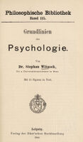 view Grundlinien der Psychologie / Stephan Witasek.