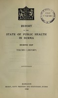 view Report on the state of public health in Burma.