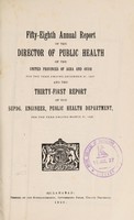 view Annual report of the Director of Public Health of the United Provinces of Agra and Oudh.