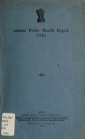 view Annual report of the Director of Public Health for the Government of Bombay.