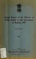 view Annual report of the Director of Public Health for the Government of Bombay.