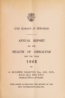 view Annual report on the health of Gibraltar.