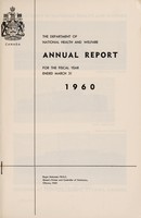 view Annual report of the Department of National Health and Welfare [Canada].