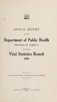 view Annual report of the Department of Public Health, Province of Alberta.